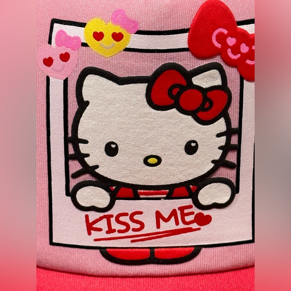 🌸NEW PINK KISS ME HELLO KITTY HAT 🧢 WITH TAGS. - Picture 11 of 15